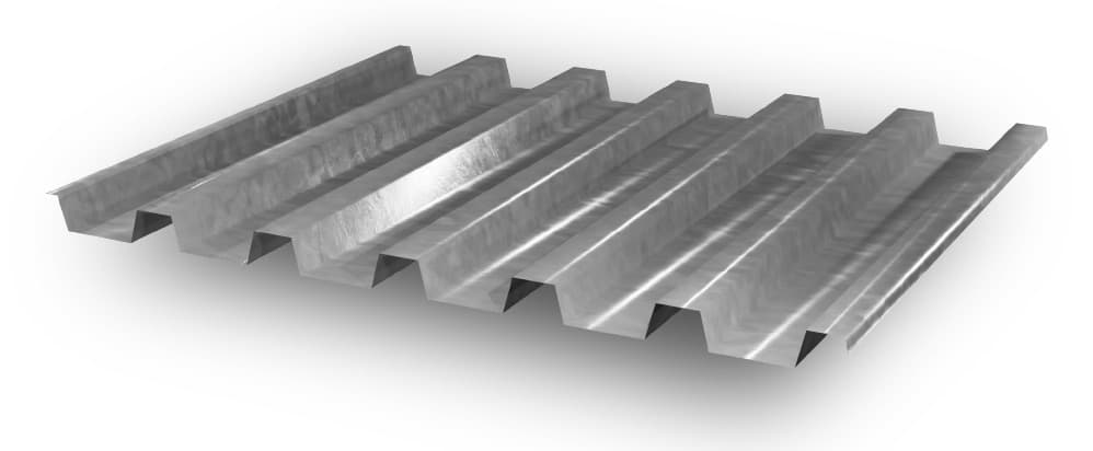 Type BI Inverted Form Deck profile dimensions