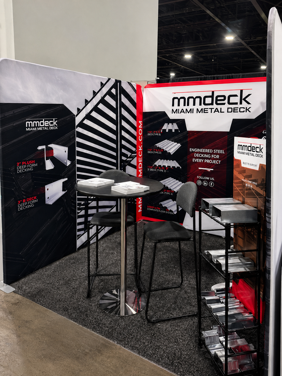 Miami Metal Deck Booth #548 setup at NASCC 2026